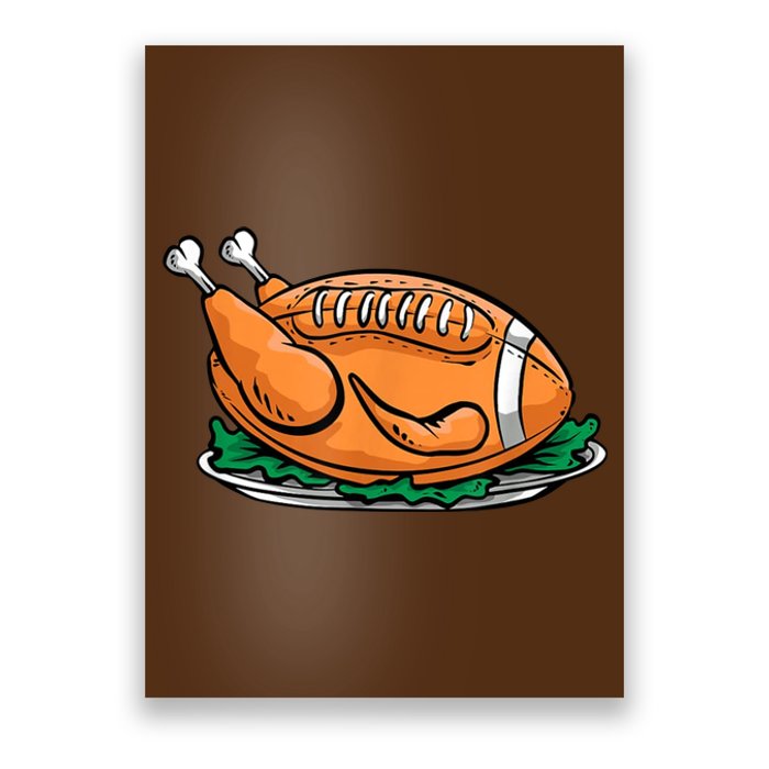 Turkey Football Thanksgiving Dinner Poster