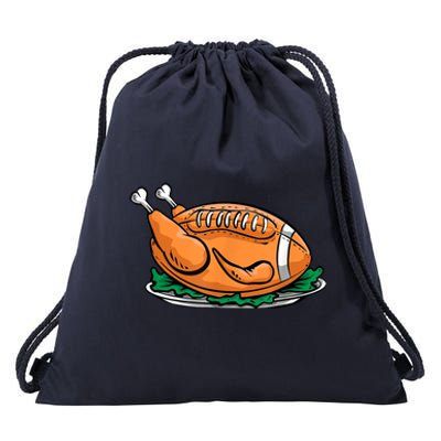 Turkey Football Thanksgiving Dinner Drawstring Bag