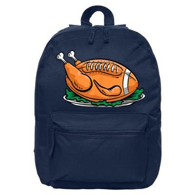 Turkey Football Thanksgiving Dinner 16 in Basic Backpack