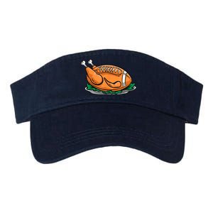 Turkey Football Thanksgiving Dinner Valucap Bio-Washed Visor