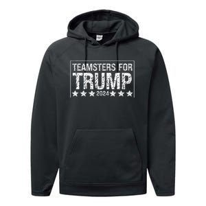 Teamsters For Trump 2024 Performance Fleece Hoodie