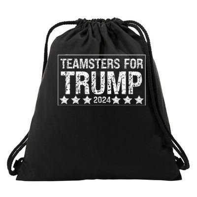 Teamsters For Trump 2024 Drawstring Bag