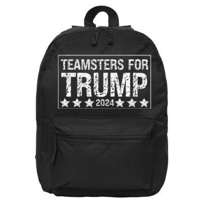 Teamsters For Trump 2024 16 in Basic Backpack