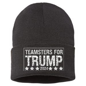 Teamsters For Trump 2024 Sustainable Knit Beanie