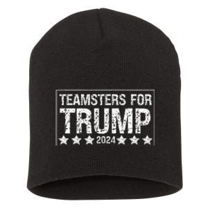 Teamsters For Trump 2024 Short Acrylic Beanie