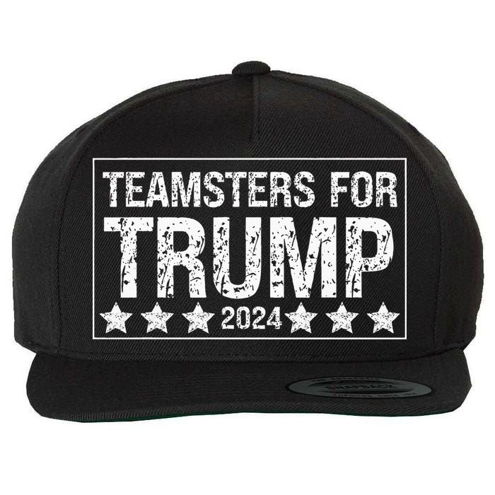 Teamsters For Trump 2024 Wool Snapback Cap