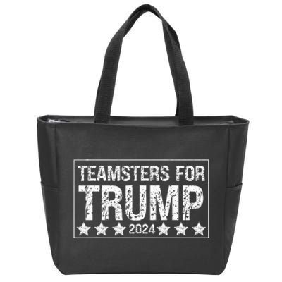 Teamsters For Trump 2024 Zip Tote Bag