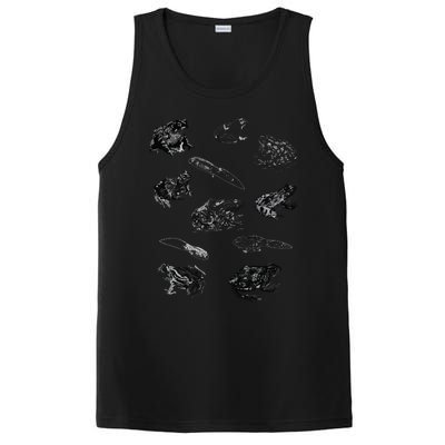 Tadpole Frog Toad Collage For Frog Lovers Hunters PosiCharge Competitor Tank