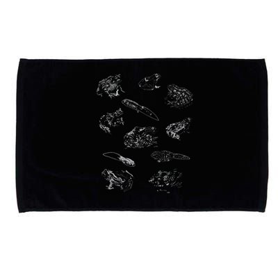 Tadpole Frog Toad Collage For Frog Lovers Hunters Microfiber Hand Towel