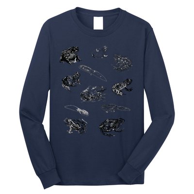 Tadpole Frog Toad Collage For Frog Lovers Hunters Long Sleeve Shirt