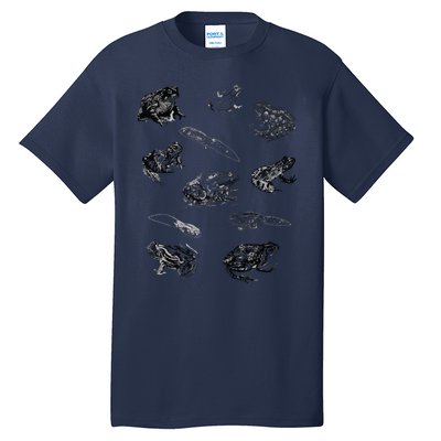 Tadpole Frog Toad Collage For Frog Lovers Hunters Tall T-Shirt