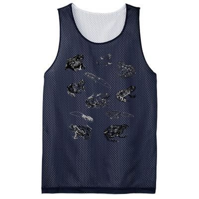 Tadpole Frog Toad Collage For Frog Lovers Hunters Mesh Reversible Basketball Jersey Tank