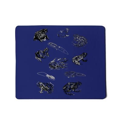 Tadpole Frog Toad Collage For Frog Lovers Hunters Mousepad