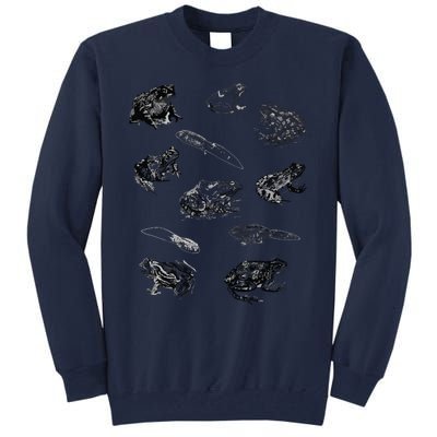 Tadpole Frog Toad Collage For Frog Lovers Hunters Tall Sweatshirt