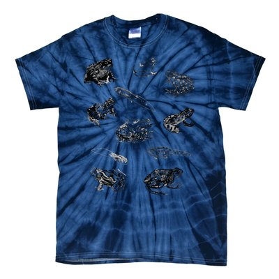 Tadpole Frog Toad Collage For Frog Lovers Hunters Tie-Dye T-Shirt