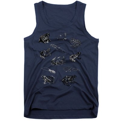 Tadpole Frog Toad Collage For Frog Lovers Hunters Tank Top