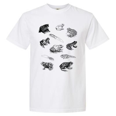 Tadpole Frog Toad Collage For Frog Lovers Hunters Garment-Dyed Heavyweight T-Shirt