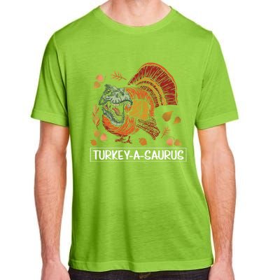 Turkeygiftagiftsaurus Funny Thanksgiving Dinosaur Turkey Tgiftrex Great Gift Adult ChromaSoft Performance T-Shirt