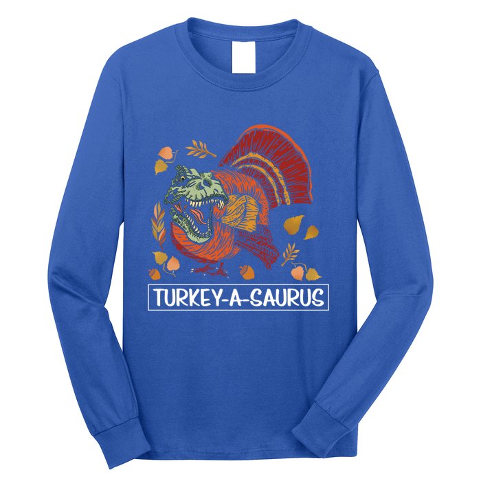 Turkeygiftagiftsaurus Funny Thanksgiving Dinosaur Turkey Tgiftrex Great Gift Long Sleeve Shirt