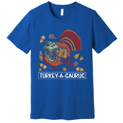 Turkeygiftagiftsaurus Funny Thanksgiving Dinosaur Turkey Tgiftrex Great Gift Premium T-Shirt