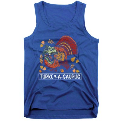 Turkeygiftagiftsaurus Funny Thanksgiving Dinosaur Turkey Tgiftrex Great Gift Tank Top