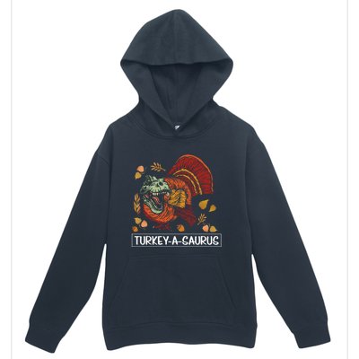 Turkeygiftagiftsaurus Funny Thanksgiving Dinosaur Turkey Tgiftrex Great Gift Urban Pullover Hoodie