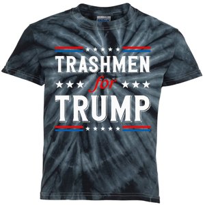 Trashmen For Trump 2024 Funny Election Garbageman Garbage Kids Tie-Dye T-Shirt