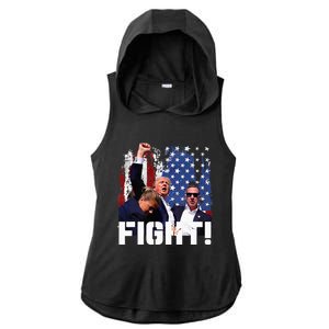 Trump Fight Ladies PosiCharge Tri-Blend Wicking Draft Hoodie Tank