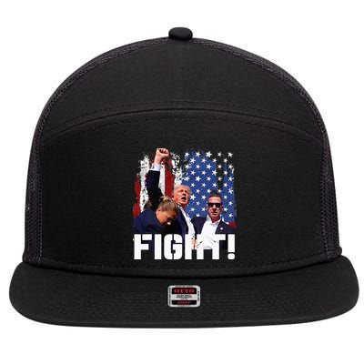 Trump Fight 7 Panel Mesh Trucker Snapback Hat