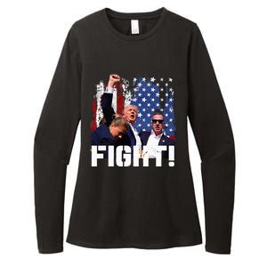 Trump Fight Womens CVC Long Sleeve Shirt