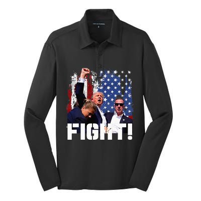 Trump Fight Silk Touch Performance Long Sleeve Polo