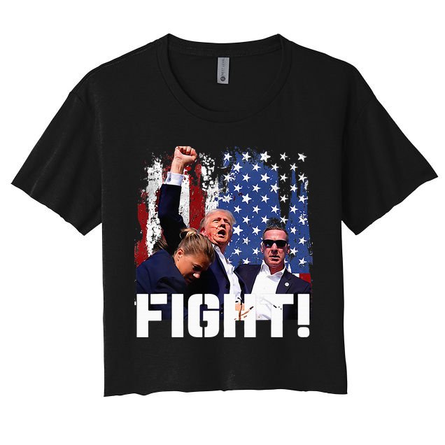 Trump Fight Women's Crop Top Tee