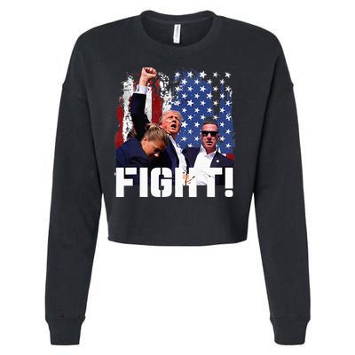 Trump Fight Cropped Pullover Crew