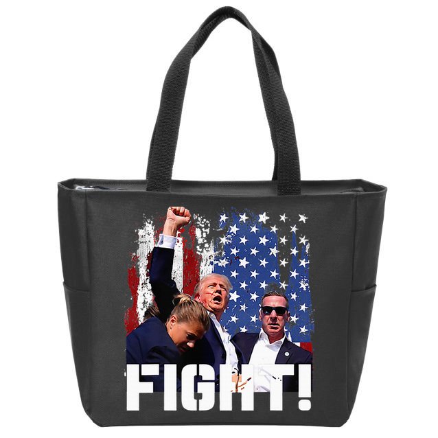 Trump Fight Zip Tote Bag