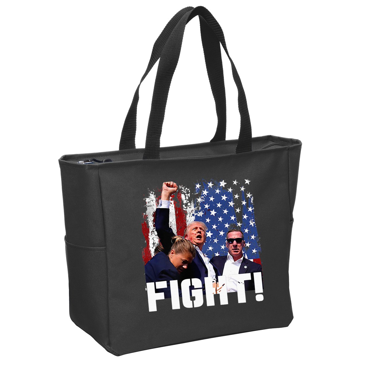 Trump Fight Zip Tote Bag