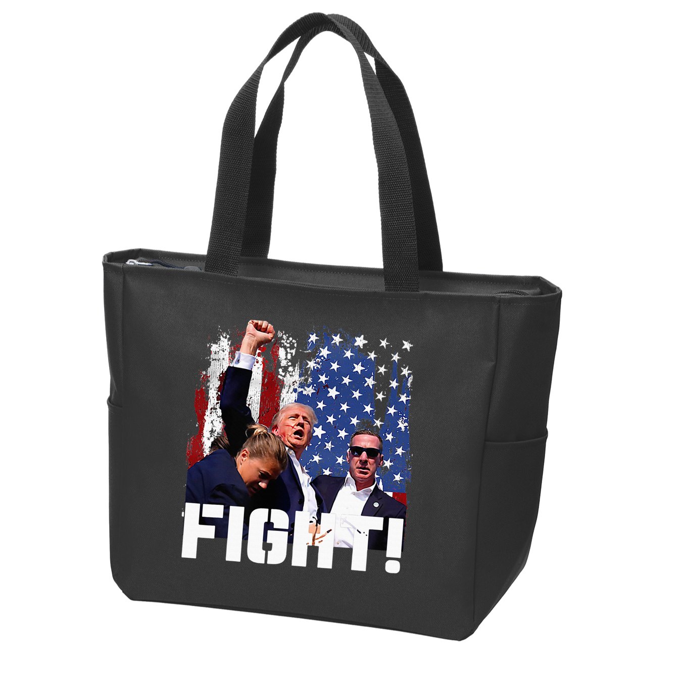 Trump Fight Zip Tote Bag