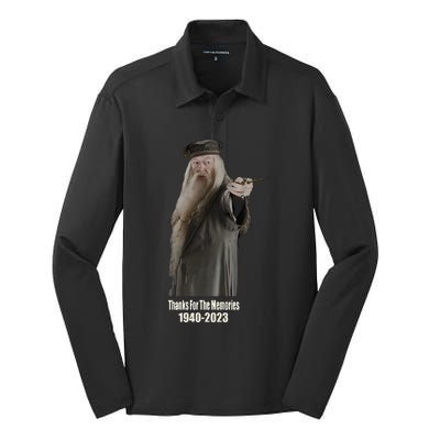 Thanks For The Memories RIP Michael Gambon Sweater Dumbledore Silk Touch Performance Long Sleeve Polo