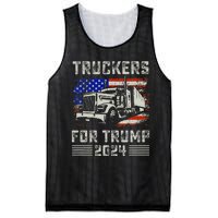 Truckers For Trump American Flag Trump 2024 Vintage Mesh Reversible Basketball Jersey Tank