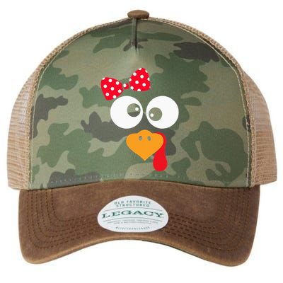 Thanksgiving Funny Turkey Face Costume Legacy Tie Dye Trucker Hat