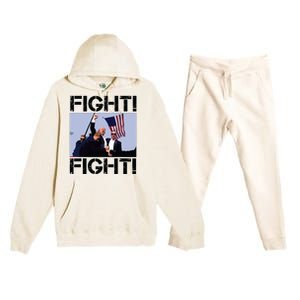 Trump Fight Trump Fighting Premium Hooded Sweatsuit Set