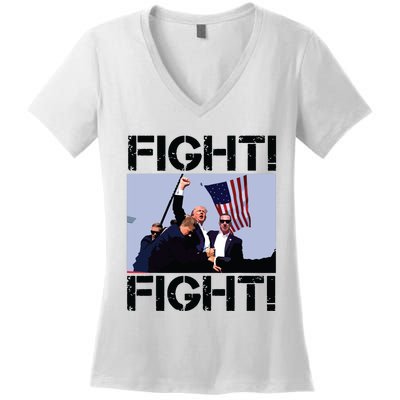 Trump Fight Trump Fighting Women's V-Neck T-Shirt