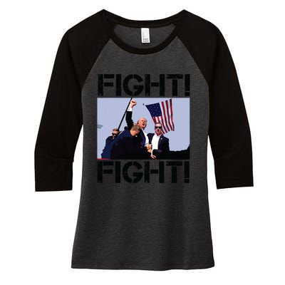 Trump Fight Trump Fighting Women's Tri-Blend 3/4-Sleeve Raglan Shirt