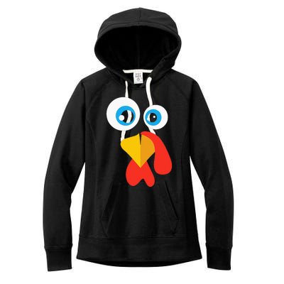 Thanksgivingturkey Face Women's Fleece Hoodie