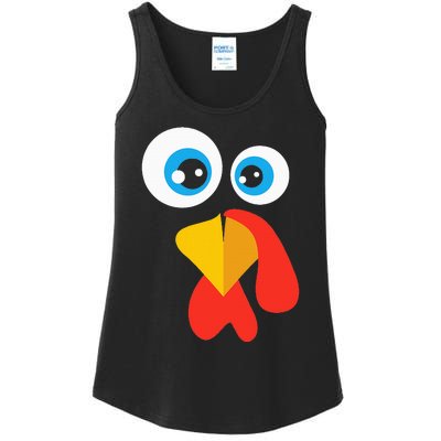 Thanksgivingturkey Face Ladies Essential Tank