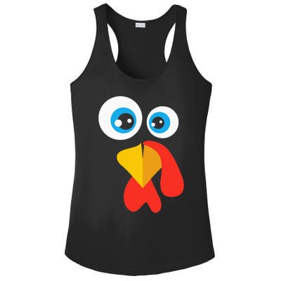 Thanksgivingturkey Face Ladies PosiCharge Competitor Racerback Tank