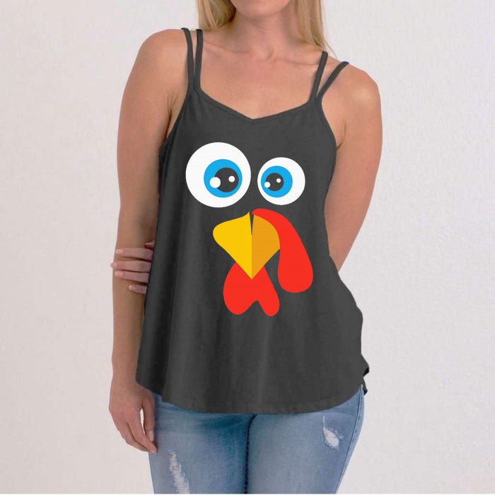 Thanksgivingturkey Face Women's Strappy Tank