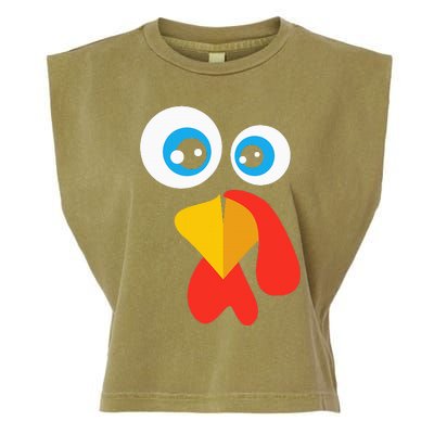 Thanksgivingturkey Face Garment-Dyed Women's Muscle Tee