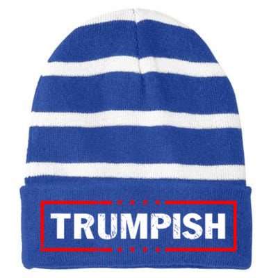 TRUMPISH Funny Trump Mug Shot Hope Striped Beanie with Solid Band