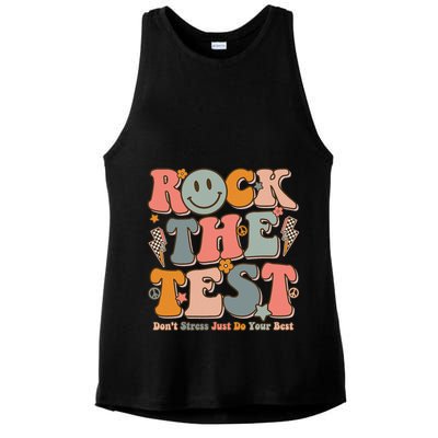 Testing For Teachers Test Day Teacher Rock The Test Ladies PosiCharge Tri-Blend Wicking Tank