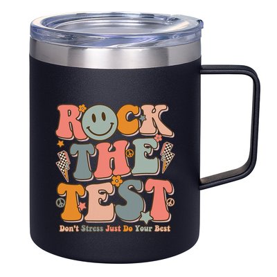 Testing For Teachers Test Day Teacher Rock The Test 12oz Stainless Steel Coffee Mug
